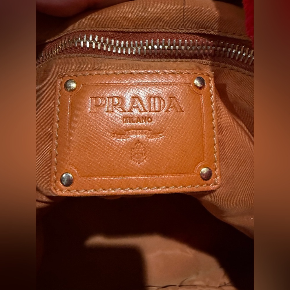 Prada Olive Green Nylon Zip Tote Bag-please read for condition - Picture 13 of 15